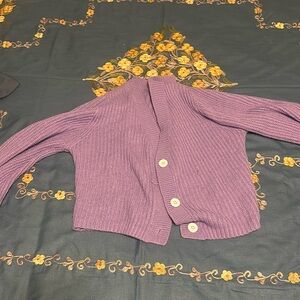 lavender cardigan! in size L! is a lil longer than waist length